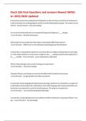 Psych 226 Final Questions and answers Newest RATED A&plus; 2025&sol;2026 Updated 