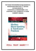 Test Bank for Modern Blood Banking & Transfusion Practices 7th Edition Author&colon; Denise M&period; Harmening&vert; 9780803668881&vert; All Chapters 1-29&vert; LATEST VERSION