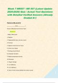 Week 7 NR507 &sol; NR 507 &lpar;Latest Update 2025&sol;2026&rpar; Quiz &sol; Actual Test Questions with Detailed Verified Answers &lpar;Already Graded A&plus;&rpar;  