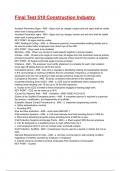 Final Test 510 Construction Industry Exam 2025&sol;2026 Questions With Completed Solutions&period;