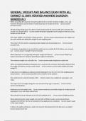 GENERAL&colon; WEIGHT AND BALANCE EXAM WITH ALL CORRECT & 100&percnt; VERIFIED ANSWERS &lpar;ALREADY GRADED A&plus;&rpar;