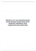  MPOETC ACT 120 CERTIFICATION EXAM REVIEW QUESTIONS WITH VERIFIED ANSWERS 100&percnt; COMPLETE SOLUTION 2025 &emsp;