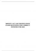 MPOETC ACT 120 CERTIFICATION EXAM QUESTIONS AND CORRECT ANSWERS FOR 2025 &emsp;
