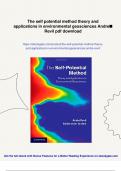 The self potential method theory and applications in environmental geosciences André Revil - PDF Download