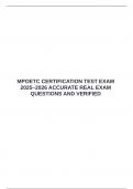  MPOETC CERTIFICATION TEST EXAM 2025&ndash;2026 ACCURATE REAL EXAM QUESTIONS AND VERIFIED &emsp;
