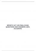  MPOETC ACT 120 FINAL EXAM QUESTIONS AND ANSWERS 100&percnt; ACCURATE &emsp;
