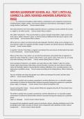 AIRMEN LEADERSHIP SCHOOL ALS - TEST 1 WITH ALL CORRECT & 100&percnt; VERIFIED ANSWERS &lpar;UPDATED TO PASS&rpar;