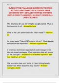 RxTECH PTCB FINAL EXAM CURRENTLY TESTING  ACTUAL EXAM COMPLETE ACCURATE EXAM  QUESTIONS WITH DETAILED VERIFIED ANSWERS  &lpar;100&percnt; CORRECT ANSWERS&rpar; &sol;ALREADY GRADED A&plus;&sol;  LATEST EXAM&excl;&excl;&excl;&excl;