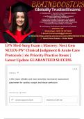 LPN Med-Surg Exam 1 &vert; Mastery&colon; Next Gen NCLEX-PN&reg; Clinical Judgment & Acute Care Protocols &vert; 161 Priority Practice Items &vert; Latest Update GUARANTEED SUCCESS
