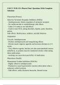 GWCC NUR 152&colon; Pharm Final  Questions With Complete Solutions