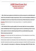 AHIP Final Exam Test Questions and Answers &lpar;2025 &sol; 2026&rpar; &lpar;Verified Answers&rpar; Already graded A&plus;