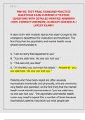 PMH BC TEST FINAL EXAM AND PRACTICE  QUESTIONS EXAM CURRENTLY TESTING  QUESTIONS WITH DETAILED VERIFIED ANSWERS  &lpar;100&percnt; CORRECT ANSWERS&rpar; &sol;ALREADY GRADED A&plus;&sol;  LATEST EXAM&excl;&excl;&excl;