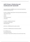 A&P II Exam 1 Endocrine and Cardiovascular System Questions & Answers Grade A&plus;