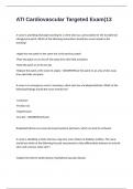 ATI Cardiovascular Targeted Exam Questions with Complete Solutions