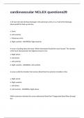 cardiovascular NCLEX exam  questions & answers 100&percnt; CORRECT