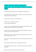 Galen A&P NU-110 Final Exam 4 Questions and Already Passed Answers 2025&period;