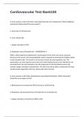 Cardiovascular Test Bank Questions and Answers Grade A&plus;