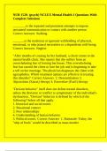 NUR 1520- &lpar;psych&rpar; NCLEX Mental Health 1 Questions With Complete Solutions