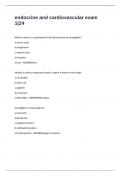 endocrine and cardiovascular exam 1 questions with 100&percnt; correct answers