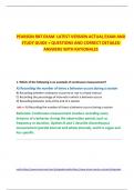  PEARSON RBT EXAM  LATEST VERSION ACTUAL EXAM AND STUDY GUIDE &plus; QUESTIONS AND CORRECT DETAILED ANSWERS WITH RATIONALES
