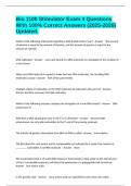 Bio 1100 Stimulator Exam 4 Questions With 100&percnt; Correct Answers &lpar;2025-2026&rpar; Updated&period;