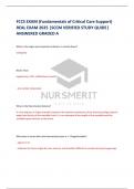 FCCS EXAM &lpar;Fundamentals of Critical Care Support&rpar;  REAL EXAM 2025 &vert;SCCM VERIFIED STUDY QUIDE&vert;  ANSWERED GRADED A