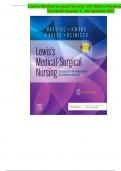 Lewis&rsquo;s Medical-Surgical Nursing&comma; 12th Edition &lpar;Harding&rpar; &ndash; Test Bank Chapters 1&ndash;69 ISBN- &vert; Updated 2025 &vert; NCLEX-Style Practice Questions with Answers