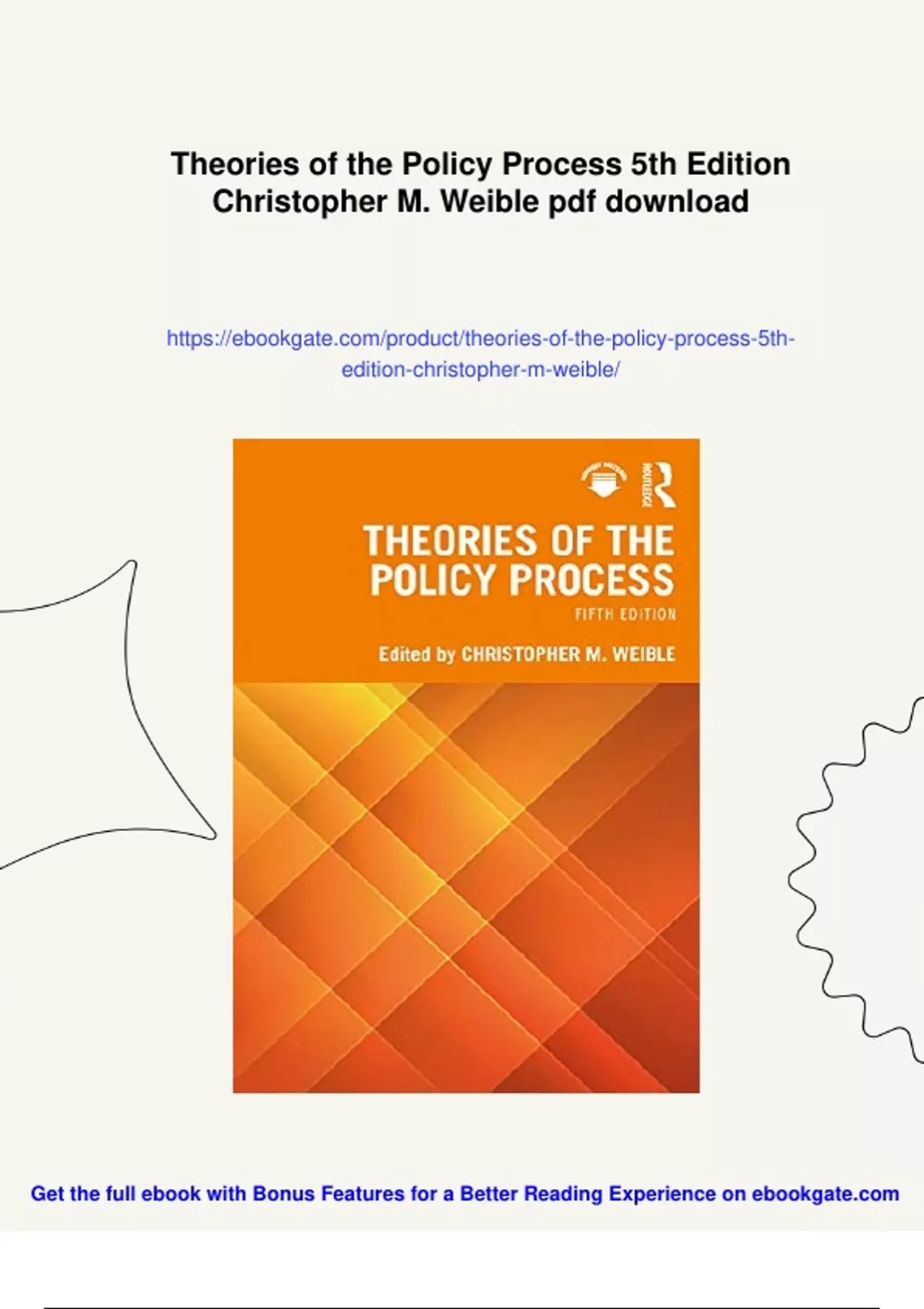 Summary Theories of the Policy Process 5th Edition Christopher M ...