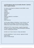 nur1520 Substance abuse & personality disorders  Questions With Complete Solutions