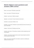 World religions exam questions and answers 100&percnt; correct