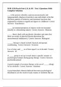 NUR 1520 Psych Unit I&comma; II&comma; & III - Test 1 Questions With Complete Solutions