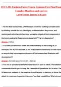 CCC LOG Captains Career Course Common Core Final Exam 2025 Complete Questions and Answers Latest &lpar;2025 &sol; 2026&rpar; &lpar;Verified Answers by Expert&rpar;