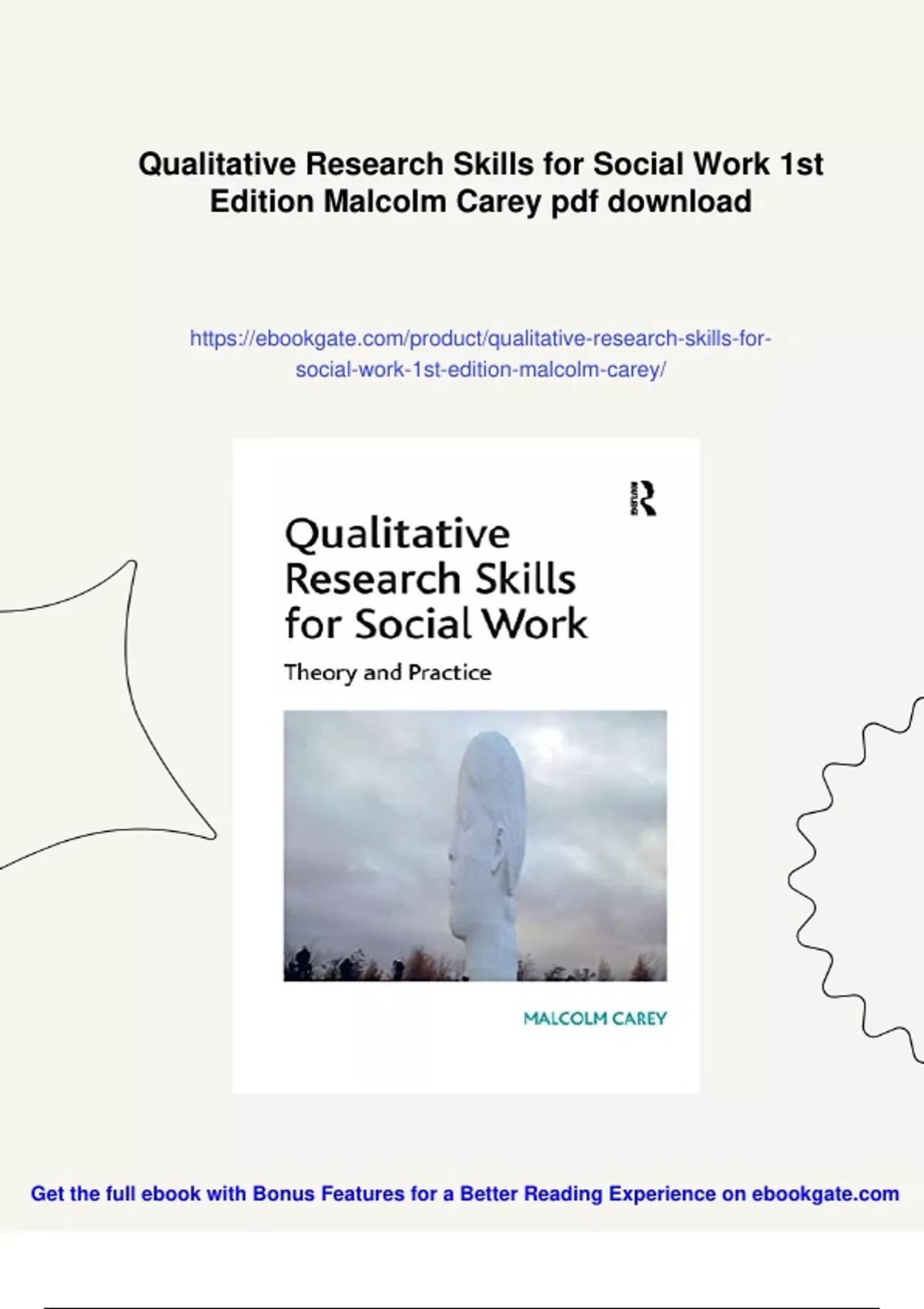 Summary Qualitative Research Skills for Social Work 1st Edition Malcolm ...