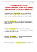 TRUGREEN PESTICIDE  CERTIFICATION 6 EXAM 2025 BRAND  NEW ACTUAL EXAM WITH ANSWERS&period; 