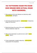 VA TATTOOING EXAM PSI EXAM  2025 BRAND NEW ACTUAL EXAM  WITH ANSWERS&period;