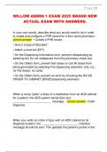 WILLOW ADMIN 1 EXAM 2025 BRAND NEW  ACTUAL EXAM WITH ANSWERS&period;