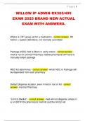 WILLOW IP ADMIN RX305&sol;405  EXAM 2025 BRAND NEW ACTUAL  EXAM WITH ANSWERS&period; 