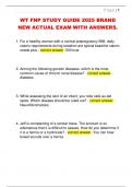WT FNP STUDY GUIDE 2025 BRAND  NEW ACTUAL EXAM WITH ANSWERS&period; 