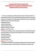 Chamberlain-NR 222 Final Exam &lpar;2025&sol;2026&rpar;&colon; Comprehensive Assessment with Revised Exam Questions and Correct Answers&comma; Complete A&plus; Guide Latest Exam Update