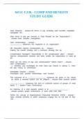 WGU C236 - COMP AND BENEFIT STUDY GUIDE