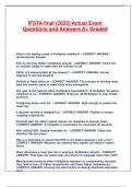 IFSTA final &lpar;2025&rpar; Actual Exam Questions and Answers A&plus; Graded&period;