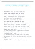 ALEKS MATH PLACEMENT EXAM