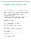 MATH PLACEMENT TEST PRACTICE