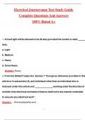 Electrical Journeyman Test With Complete Questions And Answers  Pass the Exam&comma; 100&percnt; Verified &lpar;2025 &sol; 2026&rpar; Rated A&plus;