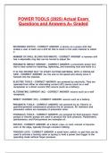 POWER TOOLS &lpar;2025&rpar; Actual Exam Questions and Answers A&plus; Graded&period;