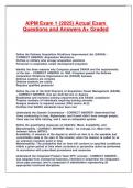 AIPM Exam 1 &lpar;2025&rpar; Actual Exam Questions and Answers A&plus; Graded&period;
