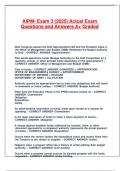 AIPM- Exam 3 &lpar;2025&rpar; Actual Exam Questions and Answers A&plus; Graded&period;