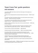   Tower Crane Test  guide questions and answers