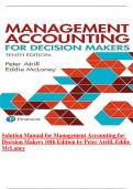 Solution Manual for Management Accounting for Decision Makers 10th Edition by Peter Atrill&comma; Eddie McLaney