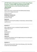 ATI RN Medical-Surgical Cancer & Oncology Exam Practice &vert; Latest High-Yield Study Guide with Verified Questions and Detailed Rationales &lpar;2024&sol;2025&rpar;